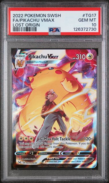 Full Art Pikachu VMAX - #TG17 - PSA 10 - Pokémon Lost Origin